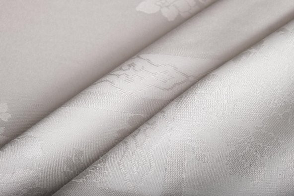 Finezza Raya Lüx Jakar Bambu Kumaş Gri Masa Örtüsü 160x220 cm  - 1243 - 3