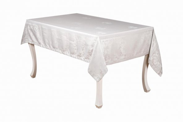Finezza Raya Lüx Jakar Bambu Kumaş Gri Masa Örtüsü 160x220 cm  - 1243 - 8