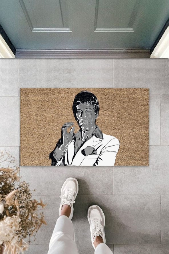 Dormot Home Modern Dijital Baskı - Al pacino Scarface Karşılama Kapı Önü Paspası