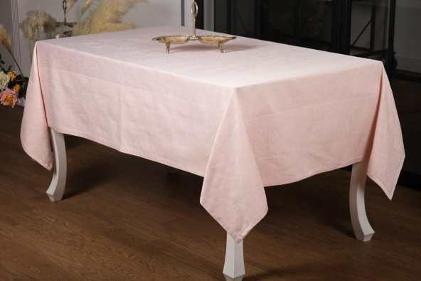 Finezza Ayda Lüx Jakar Polycotton Pudra TP Kumaş  Masa Örtüsü 160x220 cm - 1245 - 6