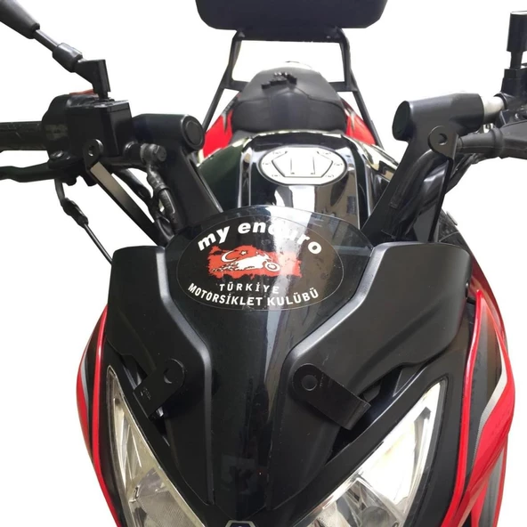 GP Kompozit Bajaj Pulsar NS 200 2011-2024 Uyumlu Uzun Tur Camı Şeffaf - 5