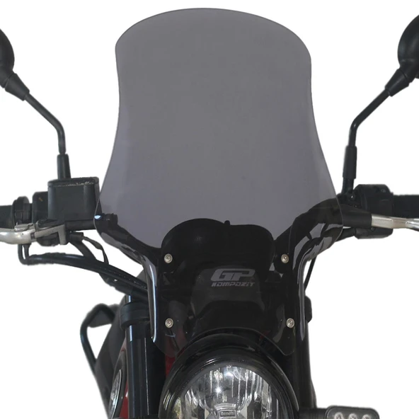GP Kompozit Benelli Leoncino 2019-2020 Uyumlu Ön Cam Siyah - 2