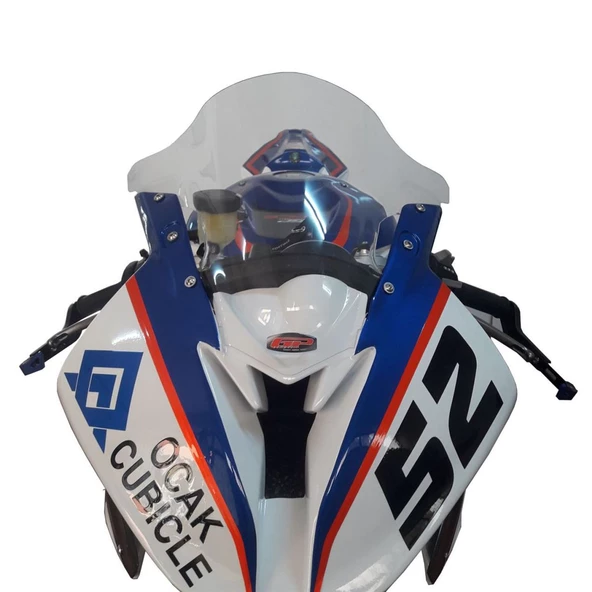 GP Kompozit BMW S 1000 RR 2015-2018 Uyumlu Ön Cam Siyah - 4