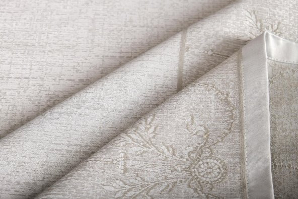 Finezza Ayda Lüx Jakar Polycotton Taş TP Kumaş  Masa Örtüsü 160x220 cm - 1247 - 2