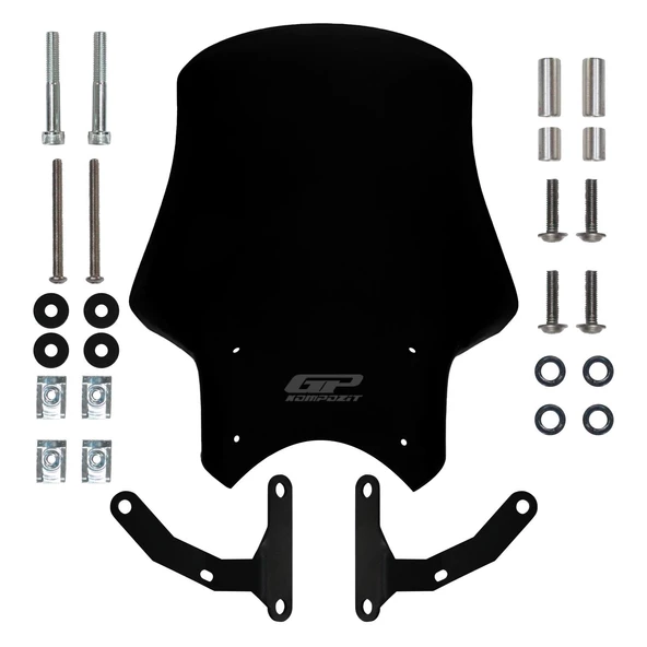 GP Kompozit Honda CB125R / CB250R 2018-2024 Uyumlu Tur Camı Siyah - 5