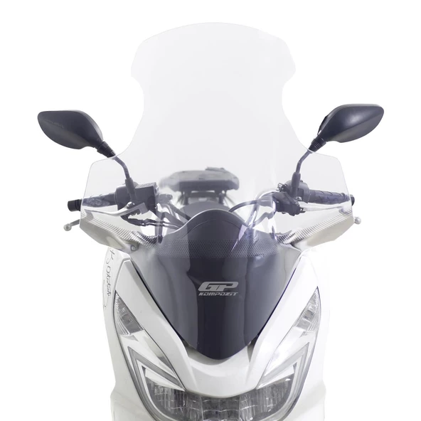 GP Kompozit Honda PCX 125 / 150 2014-2017 Uyumlu Elcikli Ön Cam Şeffaf