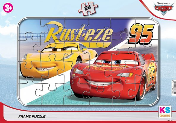 Disney Cars (Arabalar) Lisanslı Frame Puzzle/Yapboz 24 parça