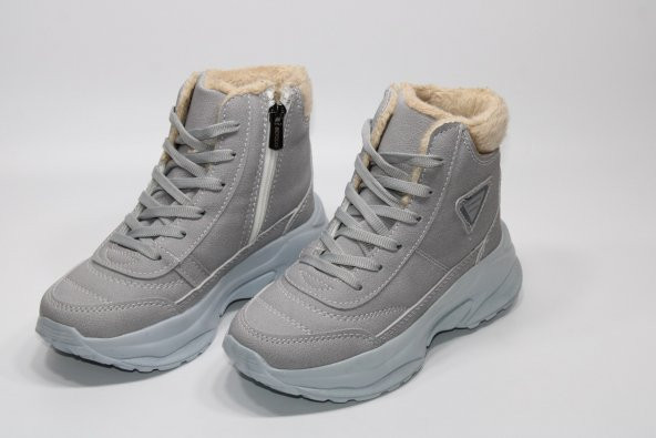 CASSO ORTOPEDİK HAFİF TABAN FERMUARLI KOLAY GİYİM YÜKSEK KALIN TABAN KIZ ÇOCUĞU KIŞLIK BOT - 4