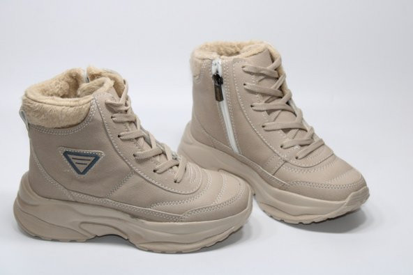 CASSO ORTOPEDİK HAFİF TABAN FERMUARLI KOLAY GİYİM YÜKSEK KALIN TABAN KIZ ÇOCUĞU KIŞLIK BOT - 6