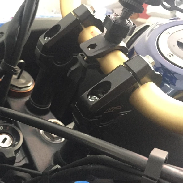 GP Kompozit Honda Africa Twin CRF1000L / CRF1100L 2016-2024 Uyumlu Gidon Yükseltme Siyah - 3
