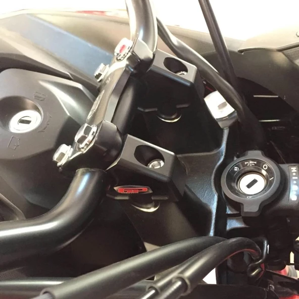 GP Kompozit Honda NC 700 X-S / NC 750 X-S 2012-2024 Uyumlu Gidon Yükseltme Siyah - 3