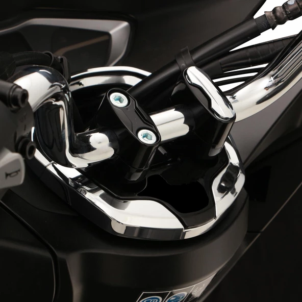 GP Kompozit Honda PCX 125 / 150 2018-2024 Uyumlu Gidon Yükseltme Siyah - 5