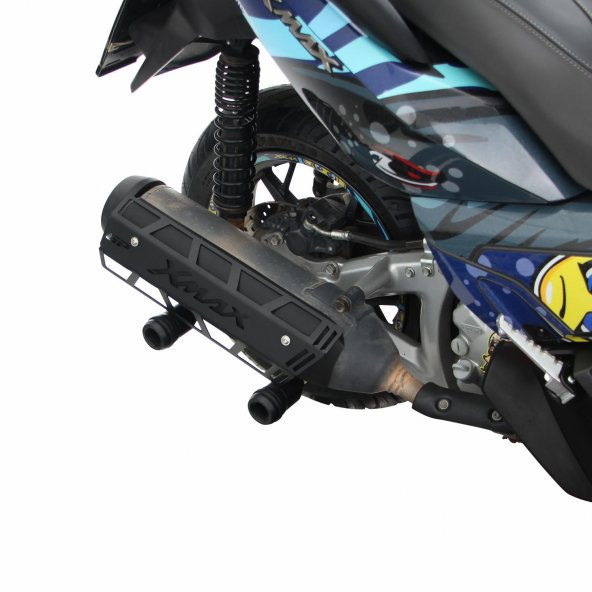 GP Kompozit Yamaha XMAX 250 2011-2017 Uyumlu Egzoz Koruma Kapağı Siyah - 3