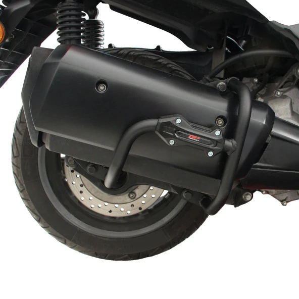 GP Kompozit Yamaha XMAX 250 2018-2024 Uyumlu Egzoz Koruma Demiri Siyah - 7