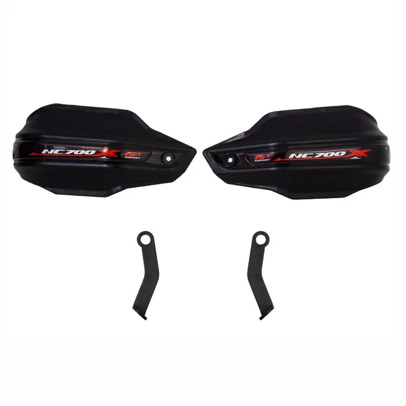 GP Kompozit Honda NC 700 X 2012-2020 Uyumlu Plastik Elcik Koruma Siyah - 2
