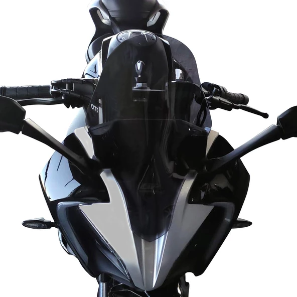 GP Kompozit CF Moto 250 SR 2020-2024 Uyumlu Ön Cam Siyah - 3