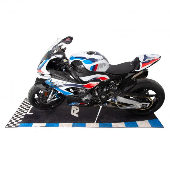 GP Kompozit BMW RR Universal Motosiklet Halısı Siyah-Mavi - 3