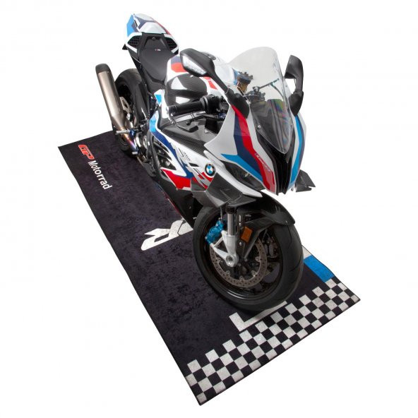 GP Kompozit BMW RR Universal Motosiklet Halısı Siyah-Mavi - 4