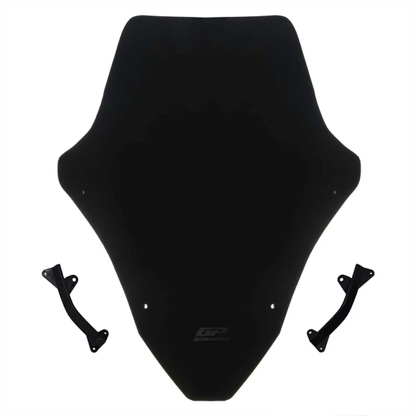 GP Kompozit Honda PCX 125 / 150 2021-2024 Uyumlu Spor Ön Cam Siyah - 8