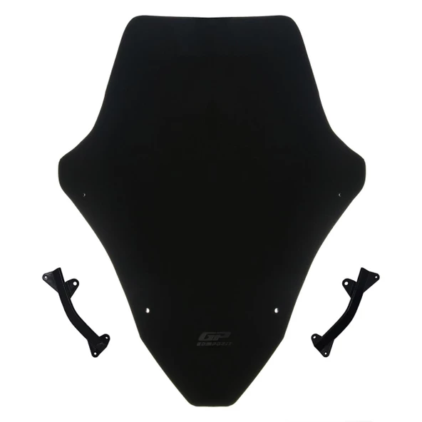 GP Kompozit Honda PCX 125 / 150 2021-2024 Uyumlu Spor Ön Cam Siyah - 6