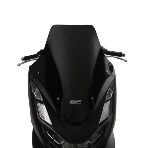 GP Kompozit Honda PCX 125 / 150 2021-2024 Uyumlu Spor Ön Cam Siyah - 7