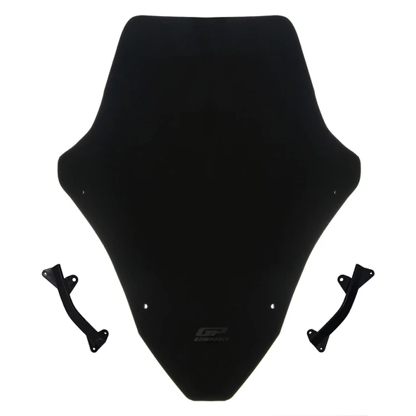 GP Kompozit Honda PCX 125 / 150 2021-2024 Uyumlu Spor Ön Cam Siyah - 2
