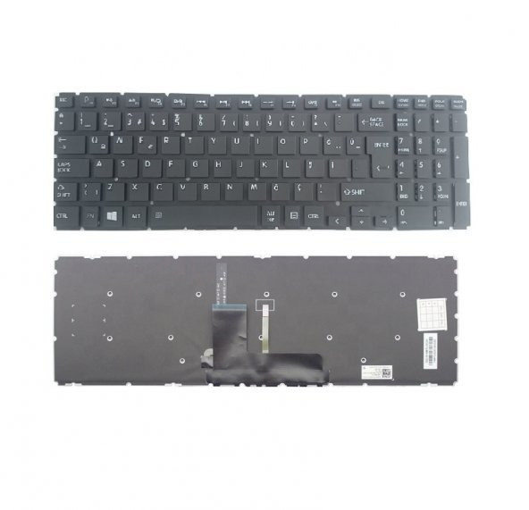 Toshiba L50-B-1JX L50-B-1JZ L50-B-1K0 Klavye Siyah TR / ışıklı