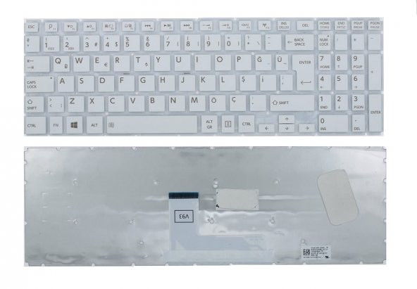 Toshiba Satellite L50-B-1KK L50-B-1LZ L50-B-1M3 Klavye Beyaz TR