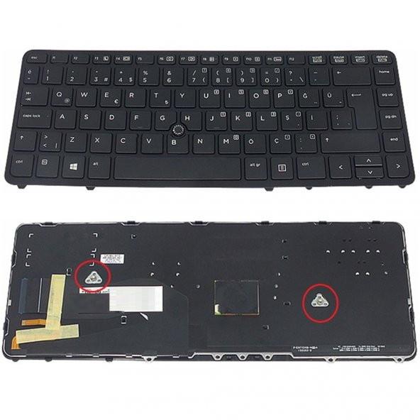 Hp EliteBook 840 G1, 850 G1 Notebook Klavye (Siyah TR) Işıklı