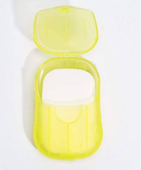 Sarı Plastik Kutulu Kağıt Sabun