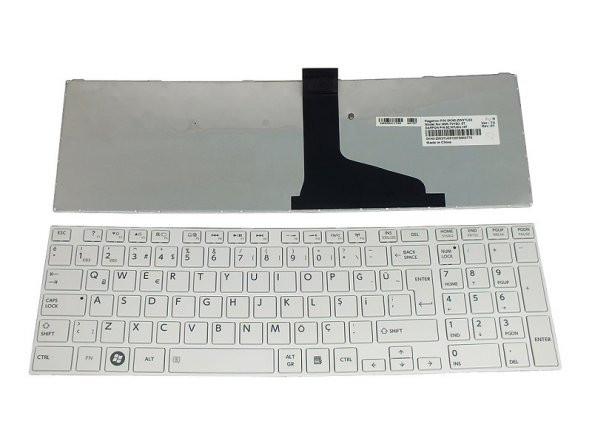 Toshiba Satellite C850,C855,L850 Notebook Klavyesi (Beyaz TR) V1