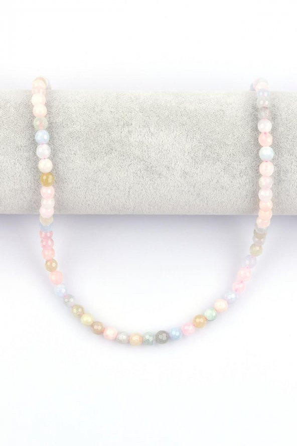 Golden Obsidyen Doğal Taş Dizi 6 mm Fasetli Küre Kesim - 2