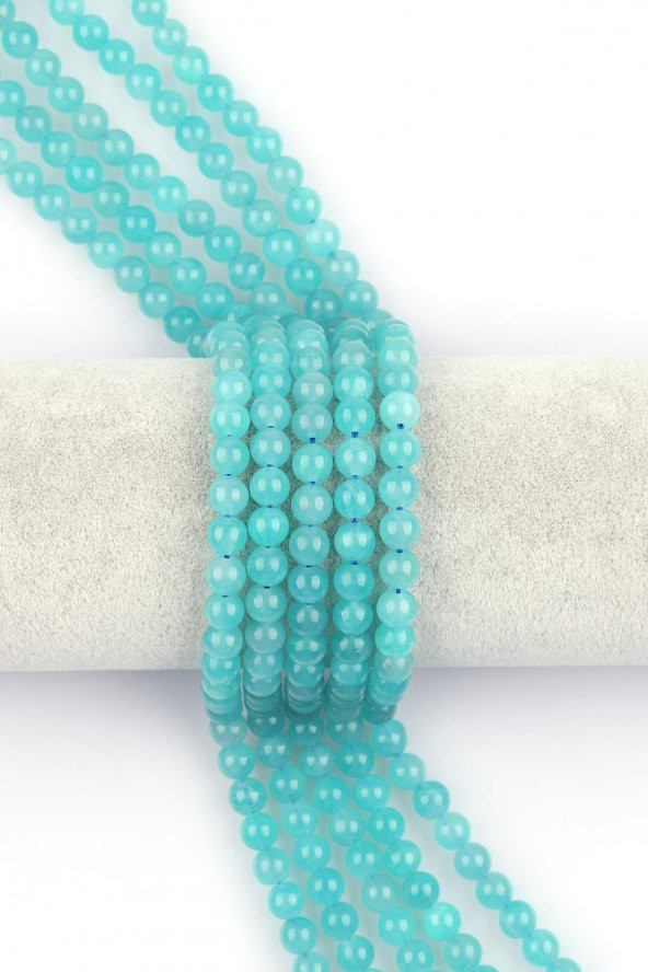 Amazonit ( AAA Kalite ) Doğal Taş Dizi 6 mm Küre Kesim ürün görseli