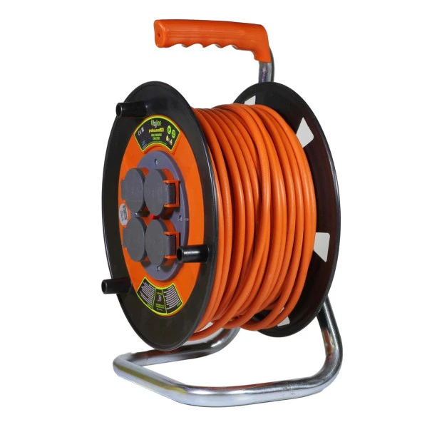Bylion 20 Metre 3x1.5 mm Seyyar Makaralı Uzatma Kablosu Kapaklı Termal Sigortalı - 2
