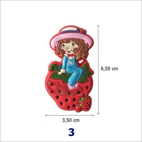 Çocuk Odası Mobilya Kulp Dolap Düğme Çilek Kız - 2