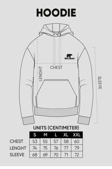 Bad Bear Bad Neck Kapüşonlu Erkek Lava Sweatshirt Bordo - 7