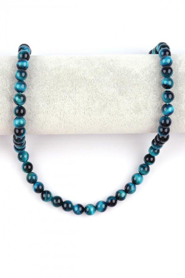 Turkuaz Kaplan Gözü Doğal Taş 8 mm Küre Kesim - Resim 2