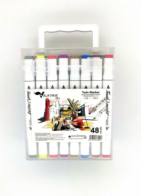 Valkyrie Touch Marker Art 48 Adet Kutulu Kalem Seti