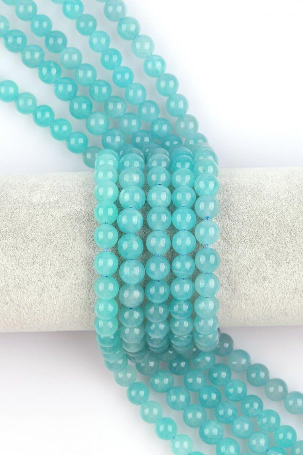 Amazonit ( AAA Kalite ) Doğal Taş Dizi 8 mm Küre Kesim ürün görseli