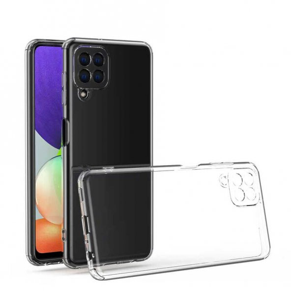 Samsung Galaxy M33 Kılıf Lüx Kamera Korumalı Şeffaf Silikon Kılıf - 2