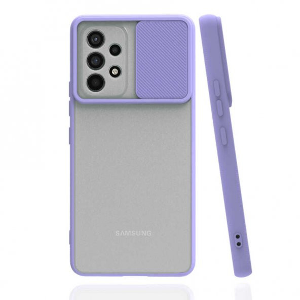 Samsung Galaxy A73 Kılıf Palm Buzlu Kamera Sürgülü Silikon Kılıf - 7