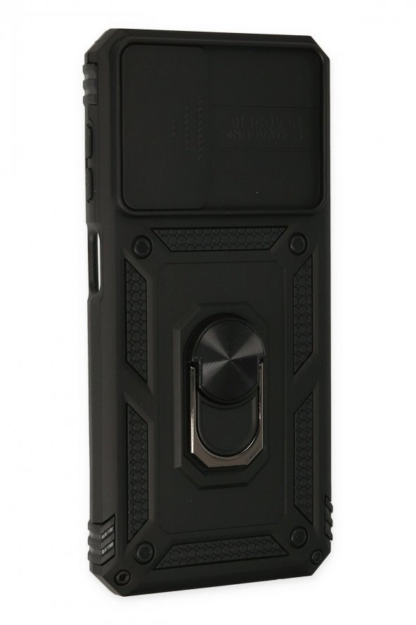 Samsung Galaxy A13 Kılıf Pars Lens Yüzüklü Standlı Silikon Kılıf - 2