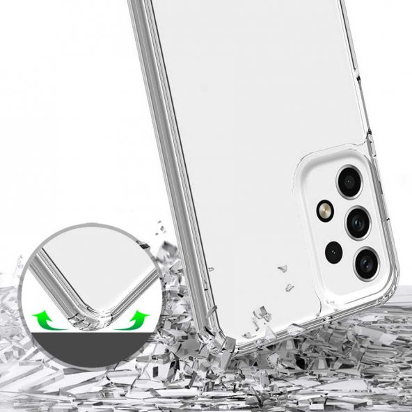 Samsung Galaxy A33 5G Kılıf Olex Antishock Şeffaf Silikon Kılıf - Resim 3
