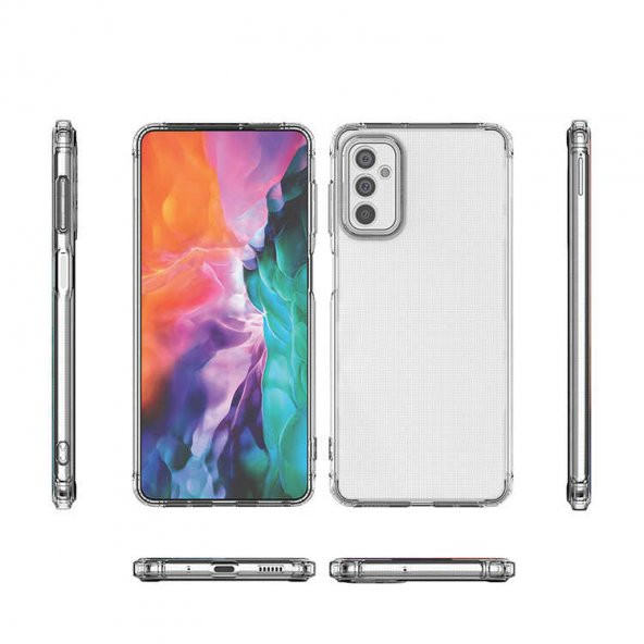 Samsung Galaxy M13 Kılıf Olex TPU Antishock Şeffaf Silikon Kılıf