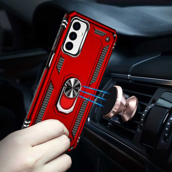 Samsung Galaxy M23 Kılıf Sofya Yüzüklü Standlı Silikon Kılıf - 12