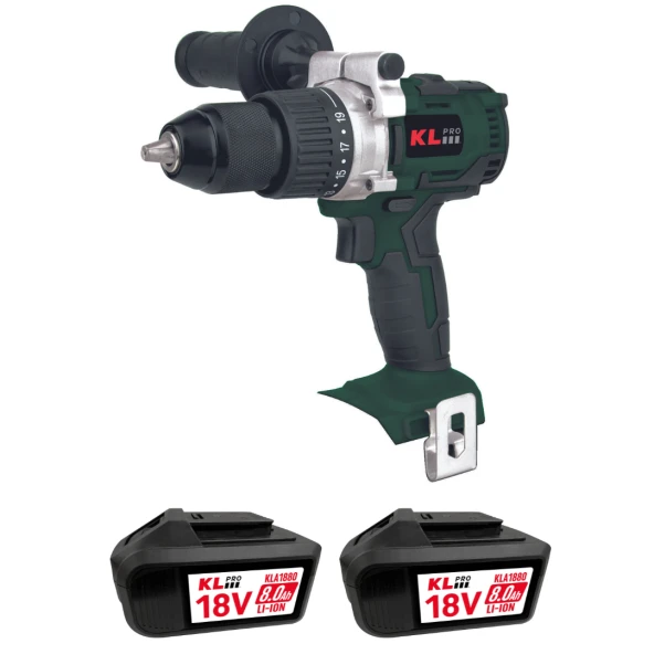 Klpro 18Volt/8.0Ah Li-İon Kömürsüz Prof. Şarjlı Matkap Klnm18b-80