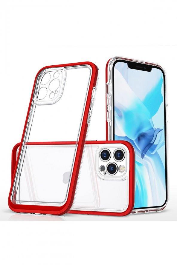iPhone 12 Pro Kılıf Lims Arkası Şeffaf Tasarım Silikon Kılıf - 2