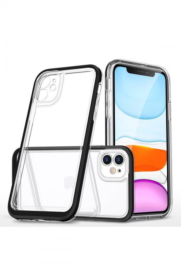 iPhone 11 Kılıf Lims Arkası Şeffaf Tasarım Silikon Kılıf ürün görseli