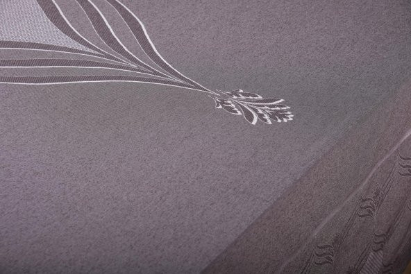 Finezza Aslı Lüx Jakar Polycotton  TPKumaş  Füme Masa Örtüsü 160x220 cm  - 1256 - 6