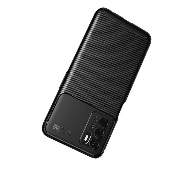 Oppo A16 Kılıf Focus Karbon Kamera Korumalı Silikon Kılıf - 9